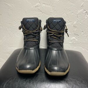 Sperry Quilted Waterproof Boots with Multicolor Accents